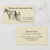 ヴィンテージのイラストレーションの馬の切抜きの名刺 名刺 (正面/裏面)