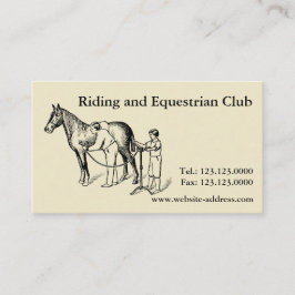 ヴィンテージのイラストレーションの馬の切抜きの名刺 名刺