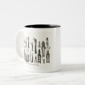 ヴィンテージのイラストレーションナイフ,はさみ,セクタール ツートーンマグカップ (正面左)