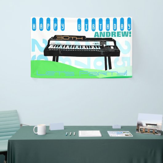 ヴィンテージのイラストレーション器官の第30誕生日の旗 横断幕 (トレードショー)