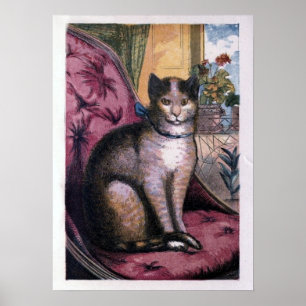 ヴィンテージのイラストレーション"私達の猫"のプリント ポスター