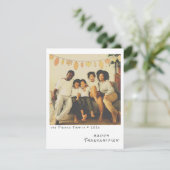 ヴィンテージのインスタント写真と紅葉Garland シーズンカード (スタンド正面)