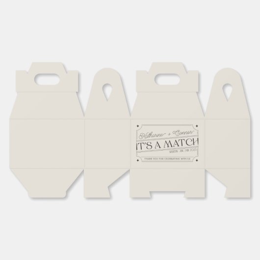 ヴィンテージのインスパイア一致ボックス結婚式の引き出物ボックス フェイバーボックス (見開き)