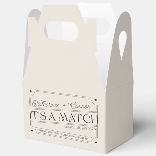 ヴィンテージのインスパイア一致ボックス結婚式の引き出物ボックス フェイバーボックス (見開き)