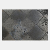ヴィンテージのインスパイアHarlequin Metallic Grayテクスチャ ラッピングペーパーシート (正面3)