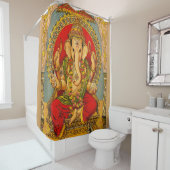 ヴィンテージのインドのシャワー・カーテン シャワーカーテン (インサイチュ)