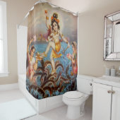 ヴィンテージのインドのシャワー・カーテン シャワーカーテン (インサイチュ)