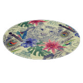 ヴィンテージのインドのスタイルのトラパターン カッティングボード (角)