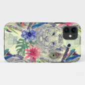 ヴィンテージのインドのスタイルのトラパターン Case-Mate iPhoneケース (裏面(横))