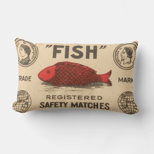 ヴィンテージのインドのマッチ箱カバー ランバークッション (正面)