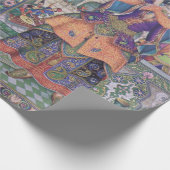 ヴィンテージのインドの女性のプリントの包装紙 ラッピングペーパー (角)