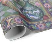 ヴィンテージのインドの女性のプリントの包装紙 ラッピングペーパー (ロールコーナー)