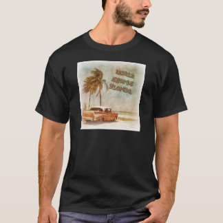 ヴィンテージのインドの海岸のビーチ場面 Tシャツ