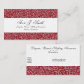 ヴィンテージのインドの花いっぱいの小さい花パターン 名刺 (正面/裏面)