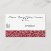 ヴィンテージのインドの花いっぱいの小さい花パターン 名刺 (裏面)