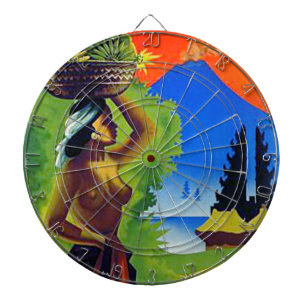 ヴィンテージのインドネシアバリ島旅行ポスター ダーツボード