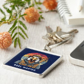 ヴィンテージのイーグル引退贈与漁師パパ キーホルダー (側面)