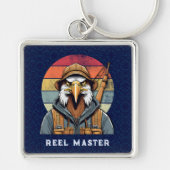 ヴィンテージのイーグル引退贈与漁師パパ キーホルダー (正面)