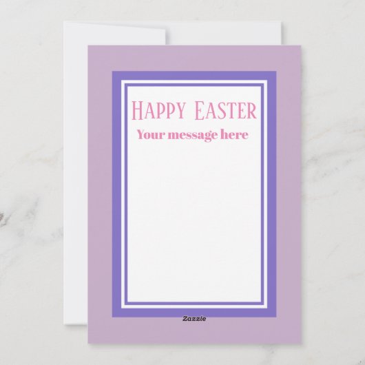 ヴィンテージのイースターかわいいレトロの女の子はメッセージを加えます シーズンカード (裏面)