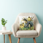 ヴィンテージのイースターのウサギおよびひよこ クッション (椅子)