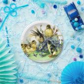 ヴィンテージのイースターのウサギおよびひよこ ペーパープレート (パーティー)