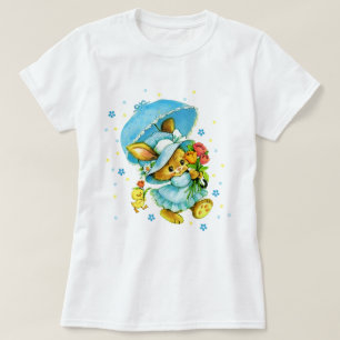 ヴィンテージのイースターのウサギおよびひよこ。 子供のスエットシャツ Tシャツ
