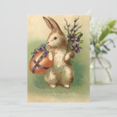ヴィンテージのイースターのウサギのイースターエッグの花 シーズンカード (スタンド正面)