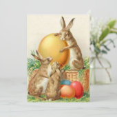 ヴィンテージのイースターのウサギのイースターエッグ シーズンカード (スタンド正面)