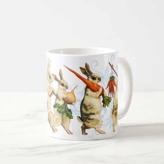 ヴィンテージのイースターのウサギのマグ コーヒーマグカップ (正面右)