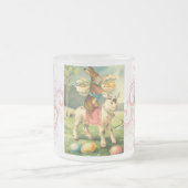 ヴィンテージのイースターのウサギのマグ フロストグラスマグカップ (中央)