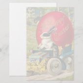 ヴィンテージのイースターのウサギの文房具 便箋 (正面/裏面)