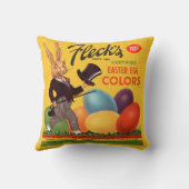 ヴィンテージのイースターのウサギの着色の染料 クッション (裏面)