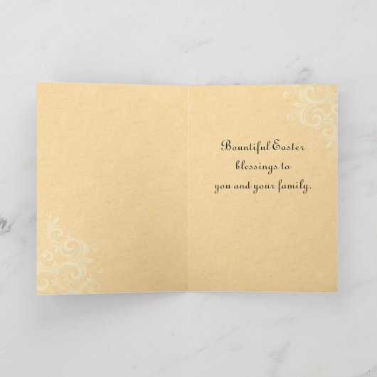 ヴィンテージのイースターのウサギカード シーズンカード (内部)