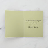 ヴィンテージのイースターのウサギカード、愛情のある挨拶 シーズンカード (内部)