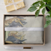 ヴィンテージのイースターのウサギ家族 薄葉紙 (ギフト)