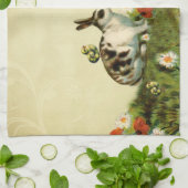 ヴィンテージのイースターのウサギ キッチンタオル (折り畳み)