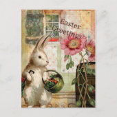 ヴィンテージのイースターのウサギ シーズンポストカード (正面)