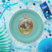 ヴィンテージのイースターのウサギ ペーパープレート (パーティー)