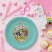 ヴィンテージのイースターのウサギ ペーパープレート (パーティー)