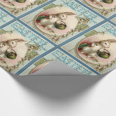 ヴィンテージのイースターのウサギ ラッピングペーパー (角)