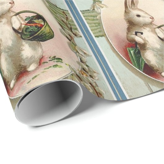ヴィンテージのイースターのウサギ ラッピングペーパー (ロールコーナー)