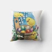 ヴィンテージのイースターひよこの枕 クッション (裏面)