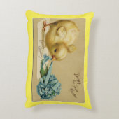 ヴィンテージのイースターひよこ アクセントクッション (裏面(縦))
