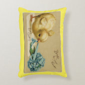 ヴィンテージのイースターひよこ アクセントクッション (正面(垂直))