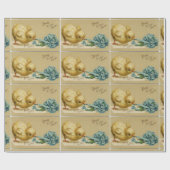 ヴィンテージのイースターひよこ ラッピングペーパー (フラット)