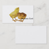 ヴィンテージのイースターひよこ 名刺 (正面/裏面)