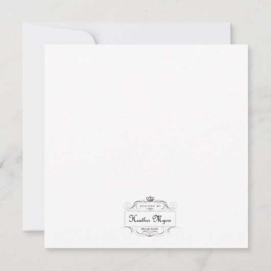 ヴィンテージのイースターウサギの招待 招待状 (裏面)