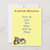 ヴィンテージのイースターエッグハント 招待状 (裏面)