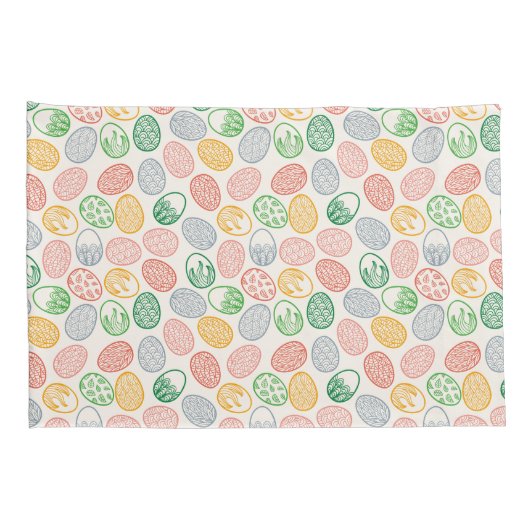 ヴィンテージのイースターエッグパターン|枕カバー 枕カバー (裏面-右)