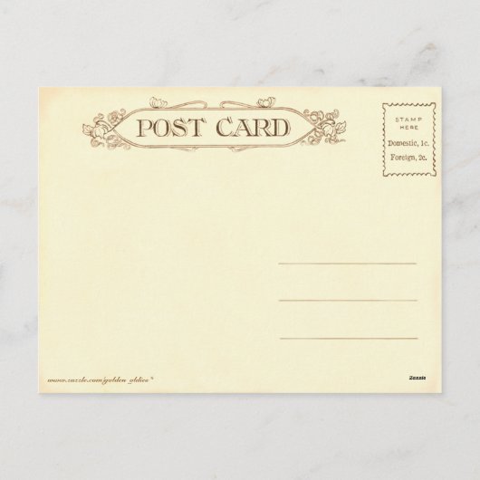 ヴィンテージのイースターエッグ シーズンポストカード (裏面)